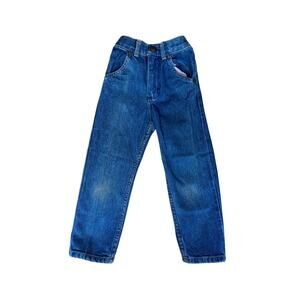 OshKosh B'Gosh Kids Boy Vintage 80s Jeans Denim Blue USA Elastic Waist Size 4S
